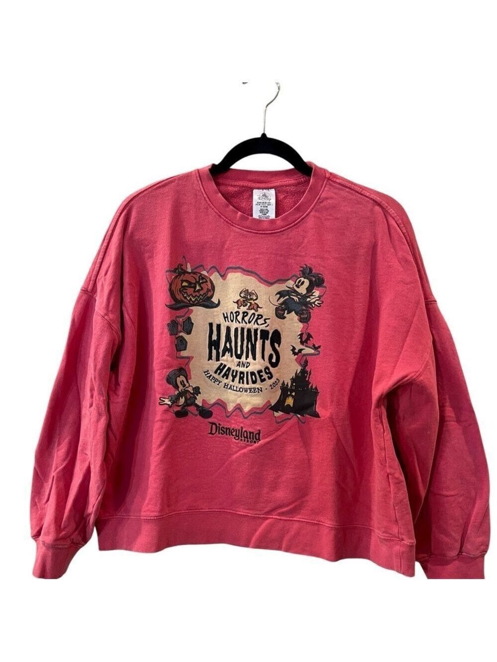 Disney Mickey Mouse Halloween Horrors Haunts Hayrides Sweatshirt Size: Small